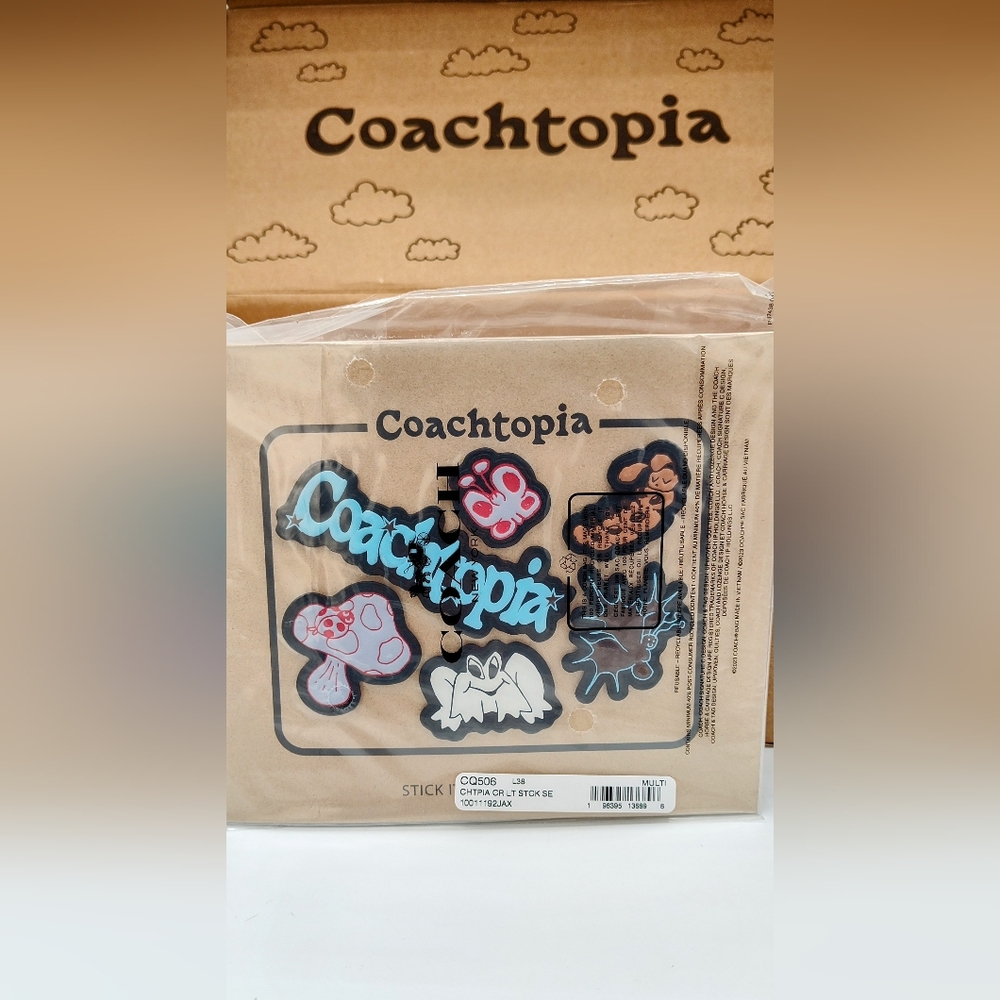 Coach Coachtopia Leather Sticker set.  NWT
